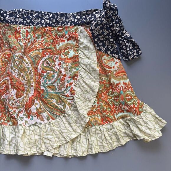 Urban outfitters Toni floral wrap mini skirt small paisley multi print - Picture 4 of 10